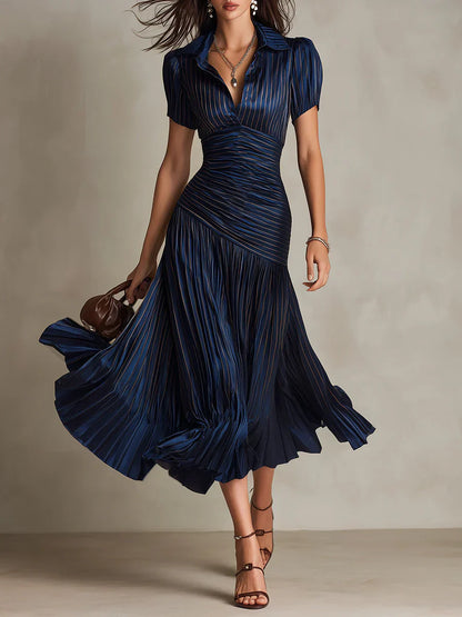 Elena™ | Vintage Elegantní Chiffon Maxi Šaty