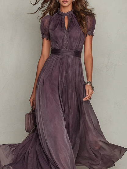 Ashley | Elegantní vintage maxi šaty z šifonu