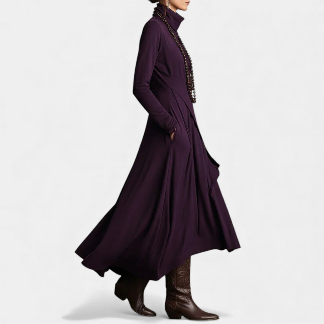 Julija – Asymetrické maxi šaty s drapovanými detaily