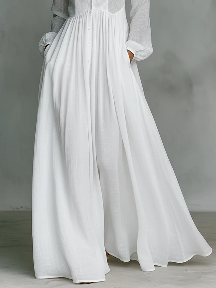 Léonie™ | Minimalistické Maxi Šaty so Stojačikom