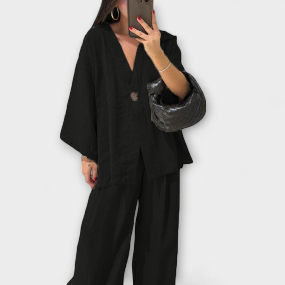 Jacqueline - Dvouvrstvý top a kalhoty