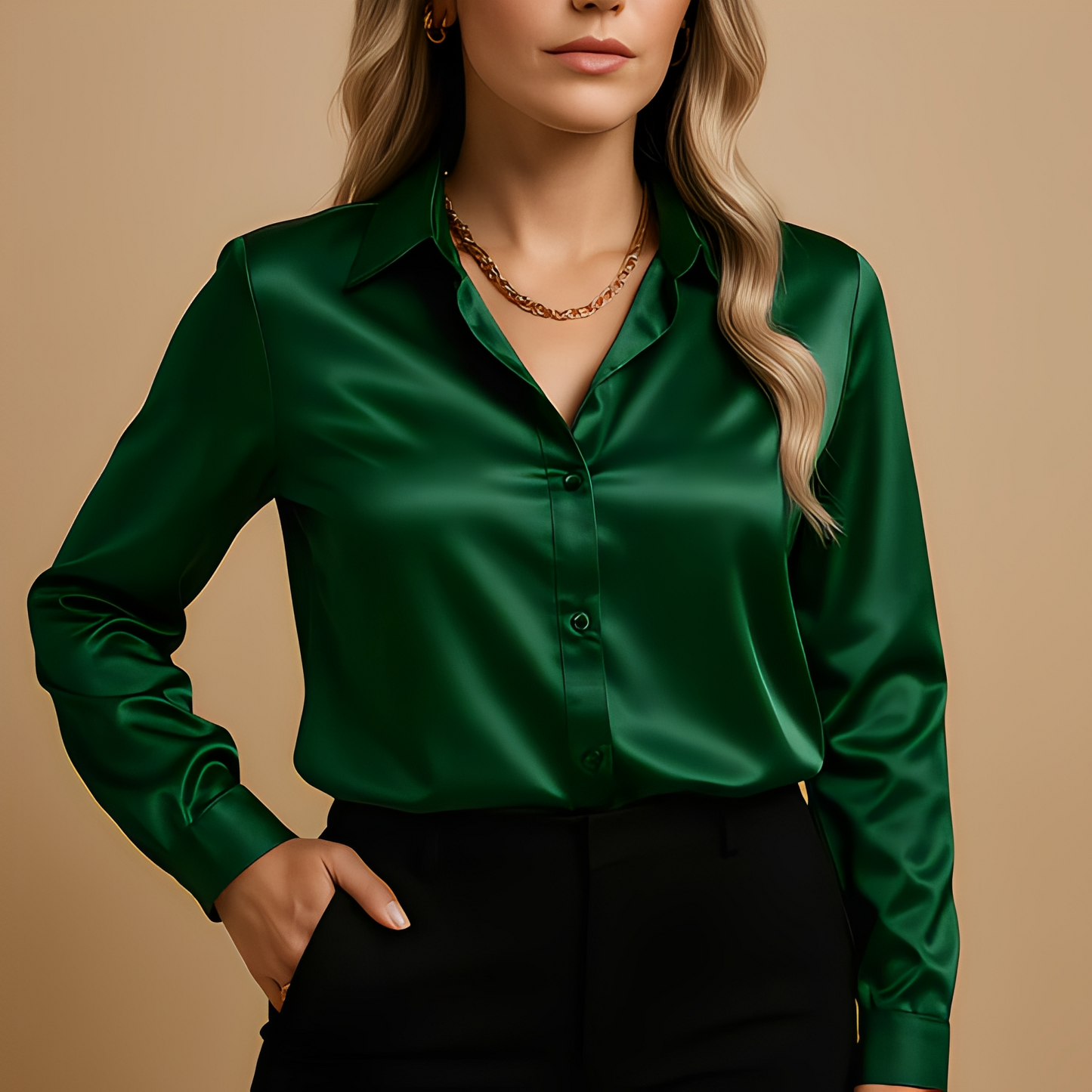 Alesia - Elegantná dámska blúzka s dlhými rukávmi