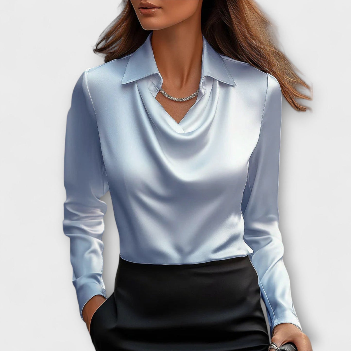 Lucie – Elegantná blúzka s riaseným výstrihom