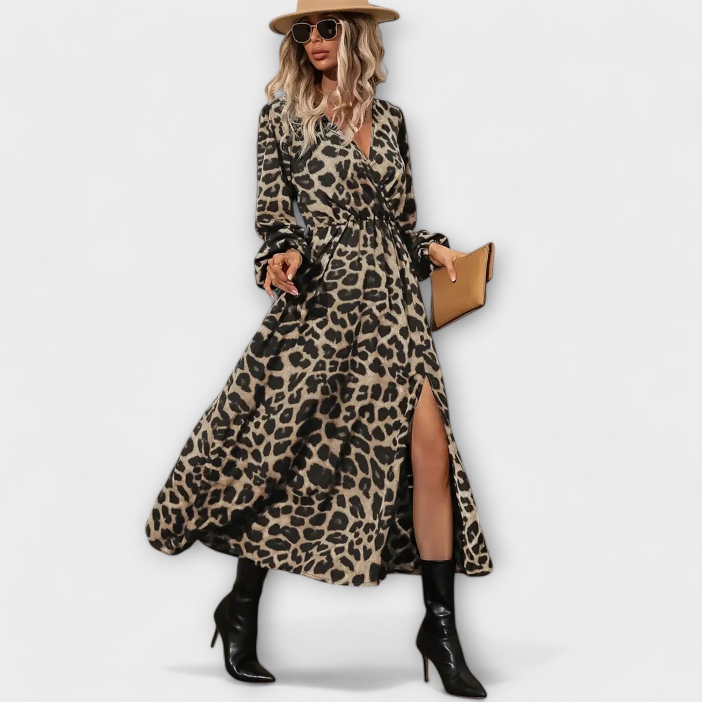 Natalie - Štýlové šaty s leopardím vzorom