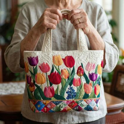 Ručně vyráběná taška - Tulipány