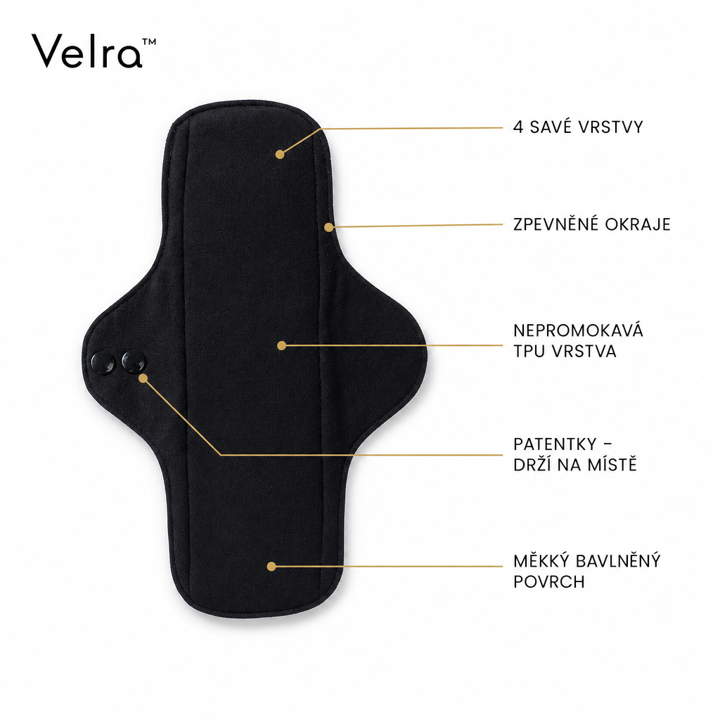 Velra™ – absorpční vložky 3 ks · 3× až 50 ml