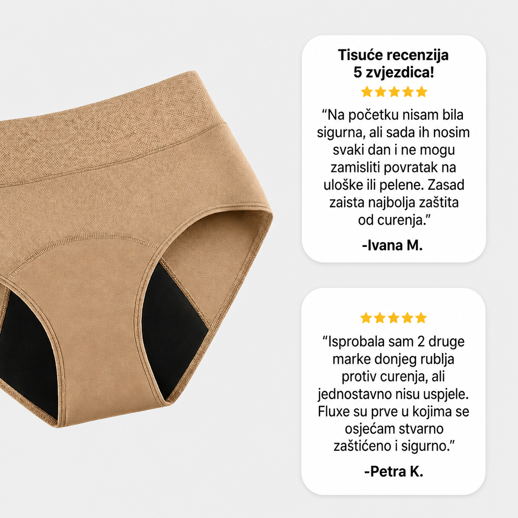 Fluxe™ – ženske upijajuće gaćice za lagano propuštanje, do 24 ml