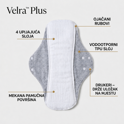 Velra™ Plus – višekratni upijajući ulošci